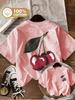 2026 Fashion Chic Retro Cherry 90s 100 Cotton Unisexs Tshirt Y2k Soft Crew Neck Short Sleeve Top Vintage Shirt Summer