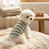Breathable Dog Striped T-Shirt Comfortable Pet Pullover Bear Pattern Summer Dog Clothes  Small Dogs
