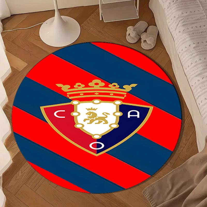 Red Blue Shield Atletico Round Mat Home Decor, Chair Rug For livingroom,Bedroom, Doormat Home Decor Birthday Gift Christmas Gifts