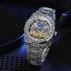FORSINING Mens Luxury Engraving Wrist Watches Unique Tattoo Pattern Carved Stainless Steel Band Luminous Automatic Skeleton Watch