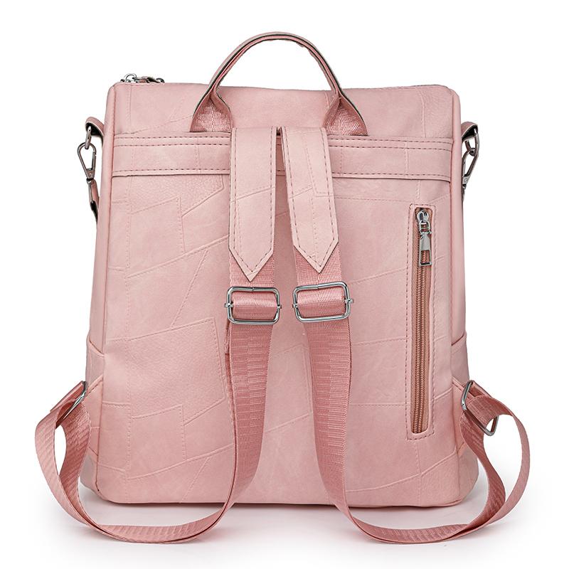 Retro Women's Backpack Large Capacity Commuter Backpack Multi-functional Foreign Portable Shoulder Bag