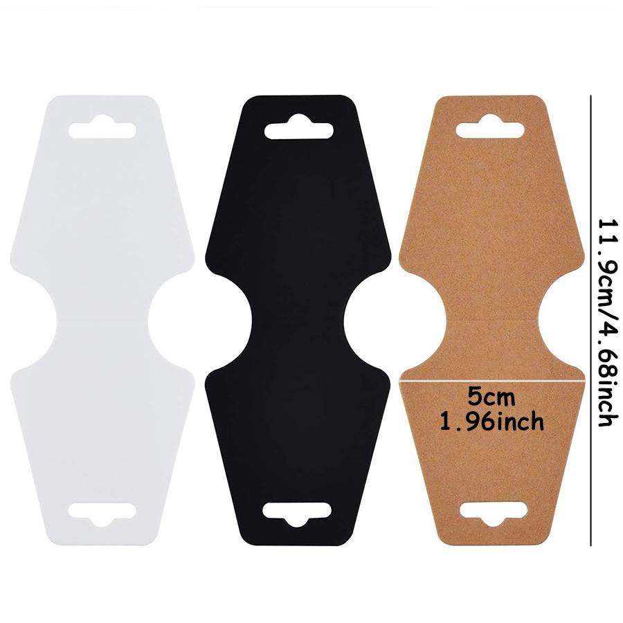 100 Stück 11,9 cm Faltbarer Anhänger für Kleidung Schmuck Haaraccessoires Anhänger 3 Farben erhältlich Beschriftbares Kraftpapier Anhängeetikett
