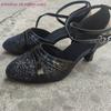 Hot Selling Ladies Modern Dancer Shoes, Tango Shoes, Waltz Indoor/outdoor Gold and Silver Shiny Dance Middle Heel