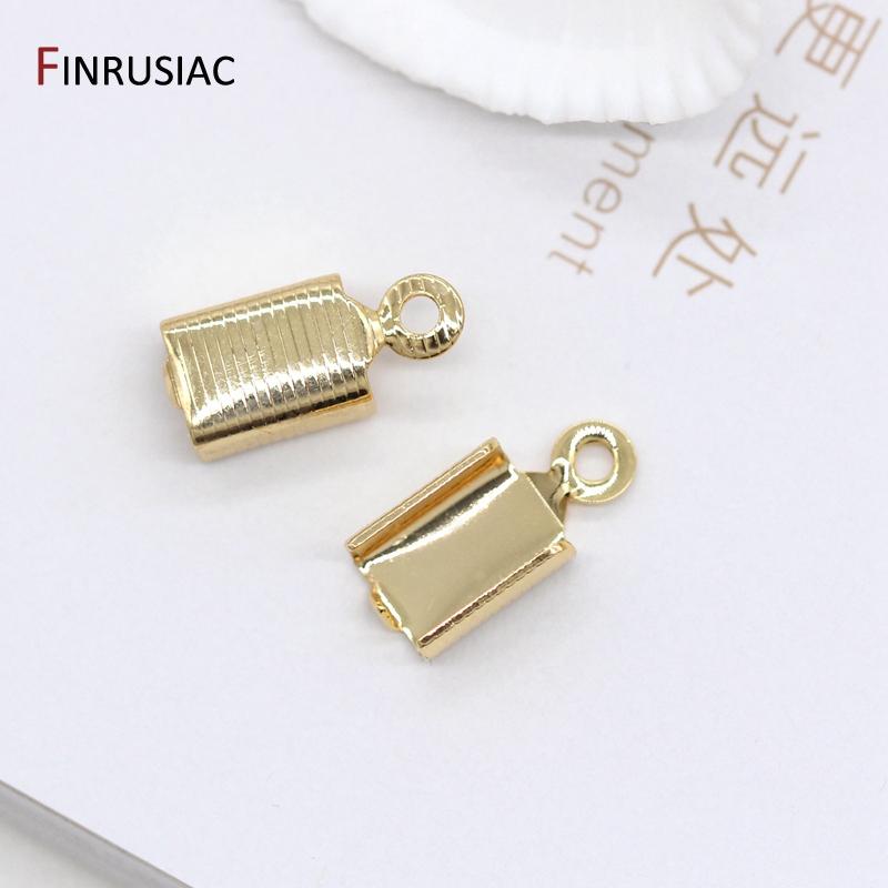 

DIY Bracelet Necklace Making Supplies Cord Clip End Caps Leather Rope Clip Tip Fold Crimp Connectors For Jewelry Making