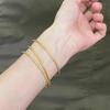 Stylish Multi-Circle Elastic Memory Bracelet In Electroplated Silver
