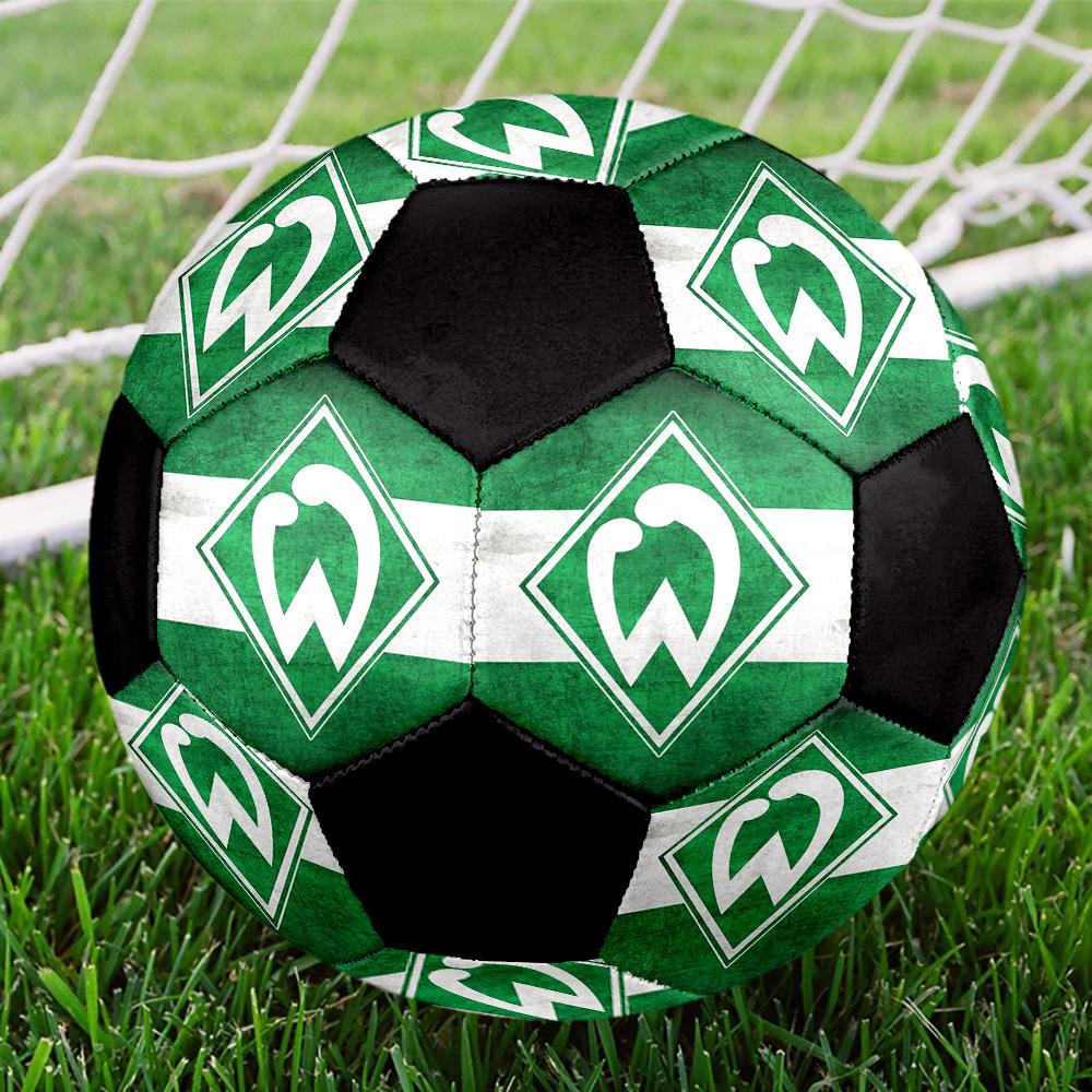 SV Werder Bremen Indoor Soccer Ball Colorful All Ages Size 5 Machine Stitched PVC Competition Ready Durable High-Bounce