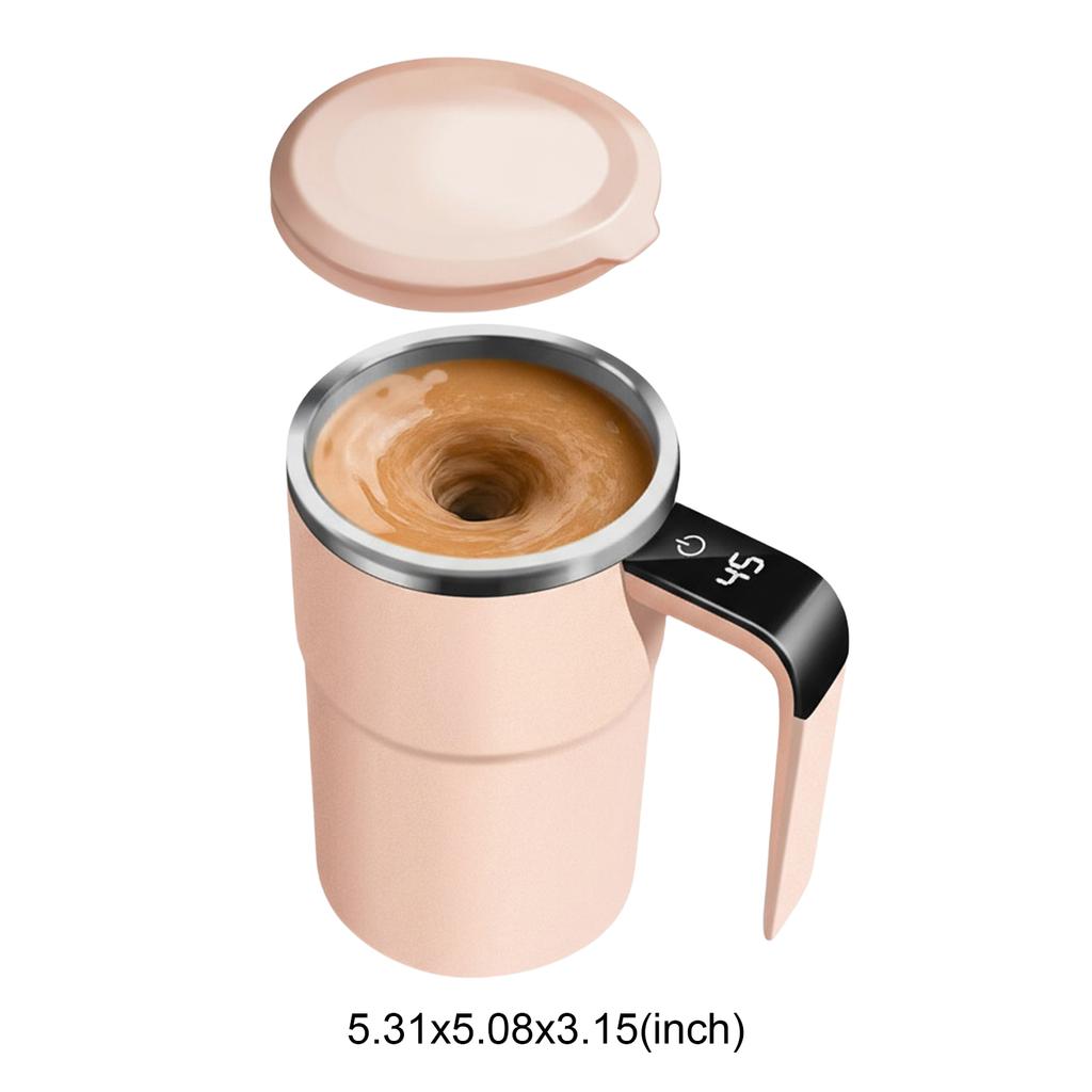 380ML Auto Mixing Magnetic Coffee Mug Automatic Stirring Cup Stainless Steel Travel Coffee Mug for Milk/Cocoa at Office/Kitchen