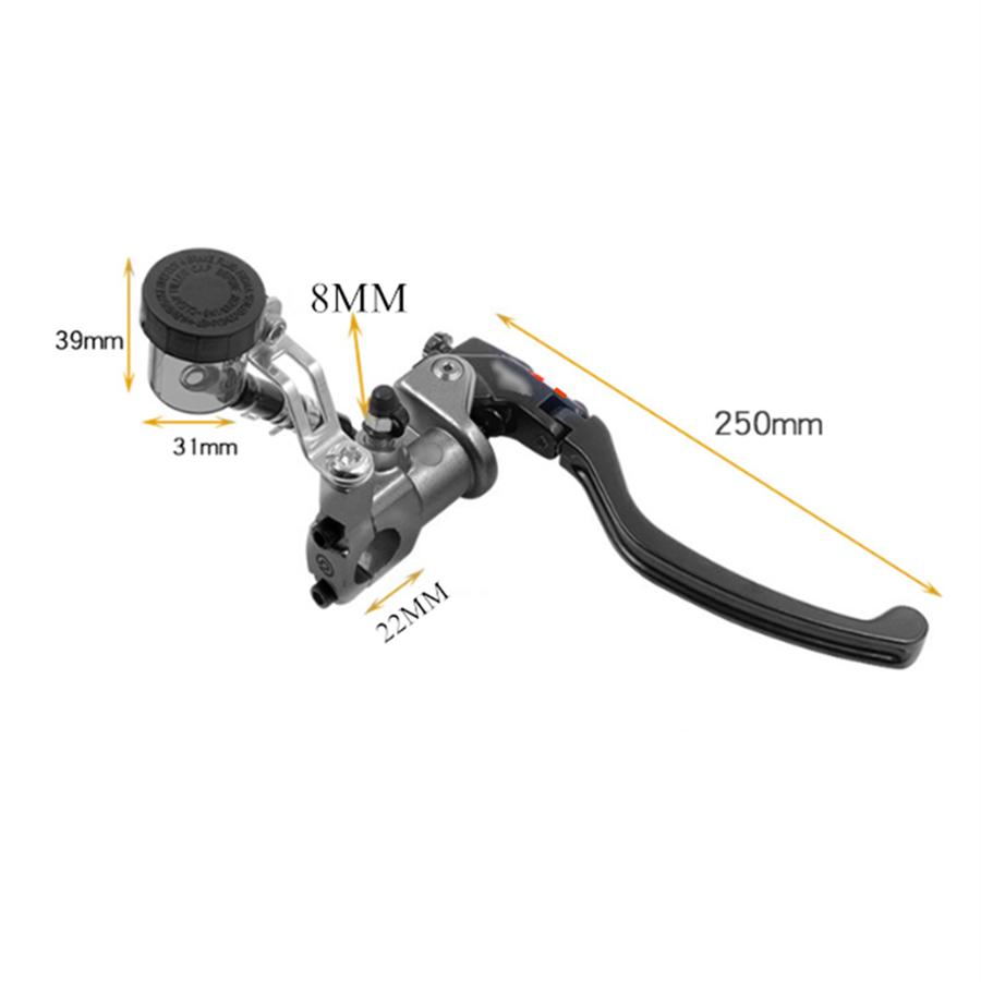 Pair CNC 19 RCS Motorcycle Brake Master Cylinder Cable Clutch Radial Brake Pump 22mm Universal For Honda Yamaha Kawasaki Suzuki With Aluminum Switch