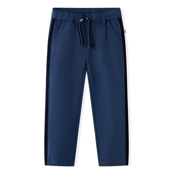 Pantalons pour enfants avec bordures noires bleu marine 92/104/116/128/140