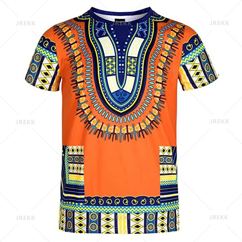 Men's 3D Printed Ethnic Pattern Fashionable Streetwear T-shirt