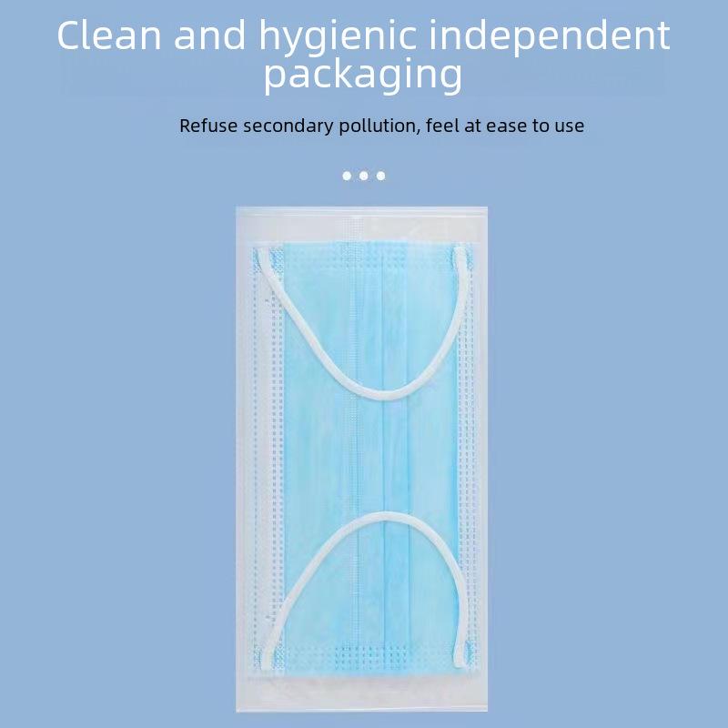 Individually Packaged Disposable Masks - Three-Layer Dustproof, Four-Layer Thickened, Available In White, Black, Blue for Adults
