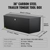 Trailer Tongue Tool Storage Box 36 x 12 x 12 inch Carbon Steel + Lock Keys
