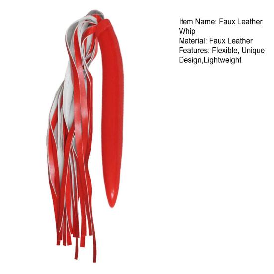 Faux Leather Spanking Fetish Whip Toys for Sensation Flogger Sex Play Ergonomic Non-Slip Handle BDSM Whip