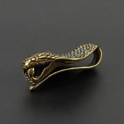 1 Pcs Snake Waist Belt Clip Brass Money Clip Outdoor Small Tool EDC Snake White Copper Belt Buckle Bag Accessories
