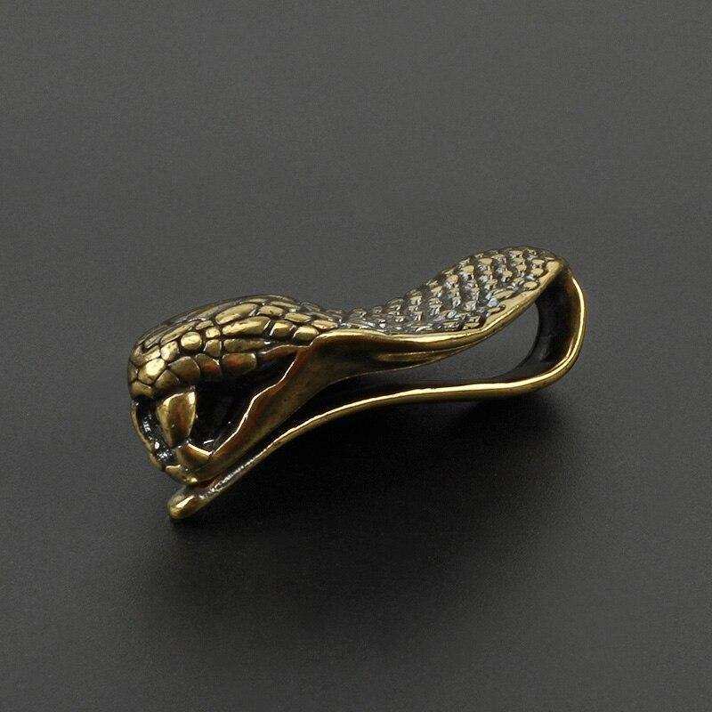 1 Pcs Snake Waist Belt Clip Brass Money Clip Outdoor Small Tool EDC Snake White Copper Belt Buckle Bag Accessories