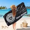 Las Vegas Raiders Customized Name Text Beach Towel, Soft Absorbent Towel Beach Pool Travel Personal Gift