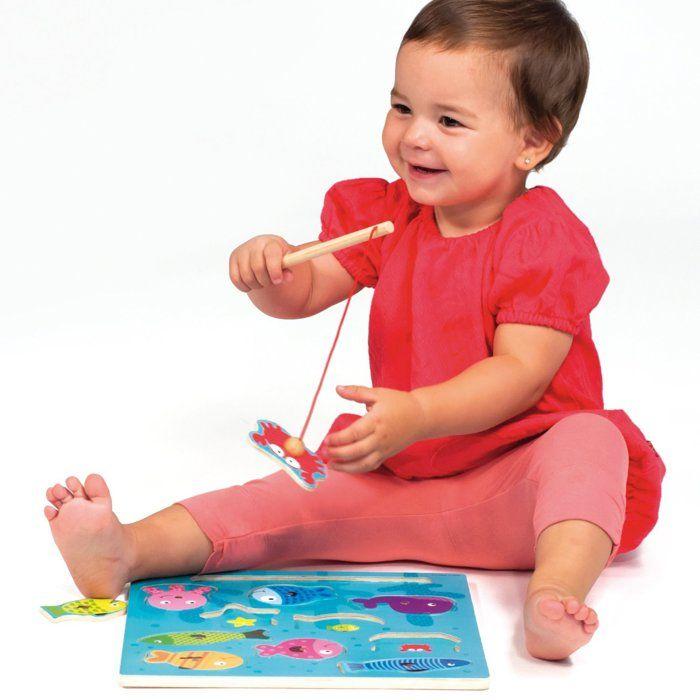 Magnetic Wooden Interlocking Puzzle : Fishing