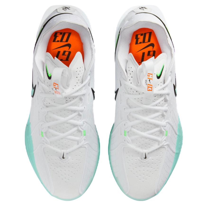 Nike Unisex tenisky Air Zoom GT Cut 3 Bleached Turquoise Bílá Green-Strike Černá DV2913-107