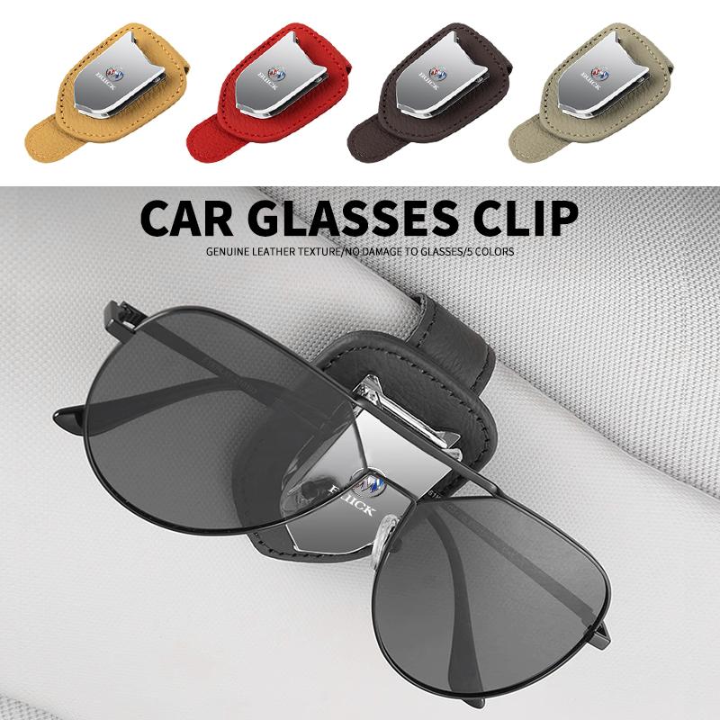 Car Sunglasses Holder Glasses Ticket Card Storage Clip For Buick Verano Regal Encore enclave royaum Park Avenue Envista GL8 GL6 ZL2