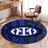 Inter Milan Printed Round Rug Carpet Chair Rug Area Rug Entryway Doormats,for Office Chair Living Room Bedroom Kitchen Room.