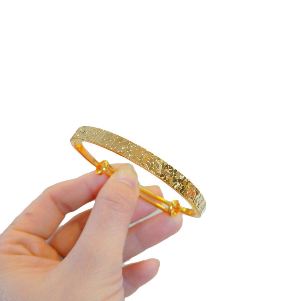 Golden Adjustable Sparkling Bangle Women's Jewelry
