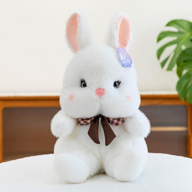Super Cute Rabbit Plush Toy Girl Birthday Gift Bow Tie Rabbit Sleep Pillow Office Doll