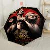 Queen Band Live Performance Automatic Umbrella with 8-Rib Durable Plastic & Iron Travel Essential Compact Folding Umbrella Spiritual Gift
