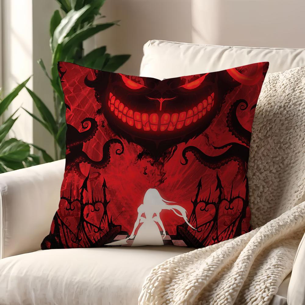 Movie A-Alice Madness Returns Cushion Cover Pillow Case Pillowcase Soft Skin Friendly & Comfortable with a Hidden Zipper