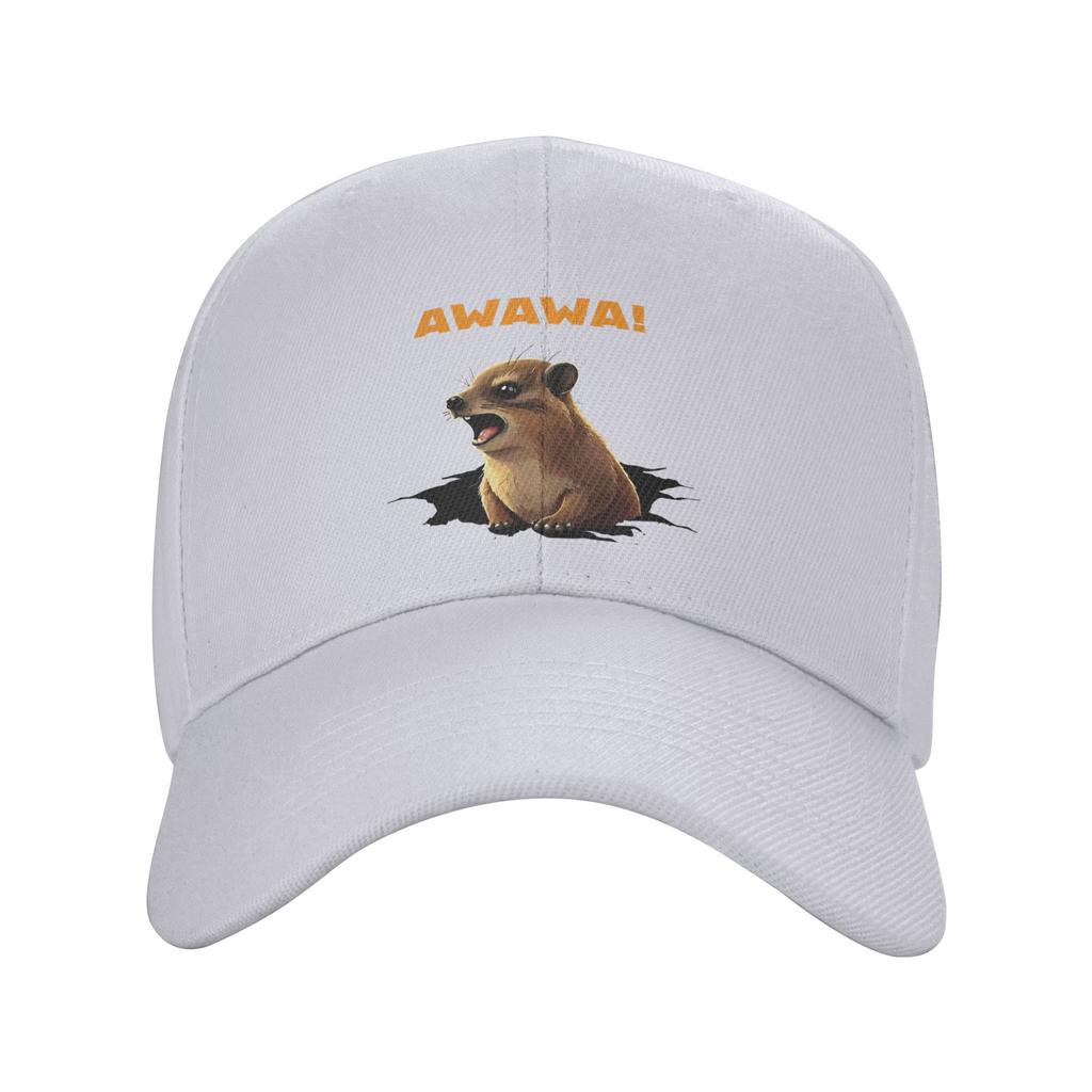 Rock Hyrax Lover Awawa Funny Groundhog Dassi Baseball Cap  UnisexTeens Custom Hats Summer Fitted Sport Sun Visor Snapback Cap