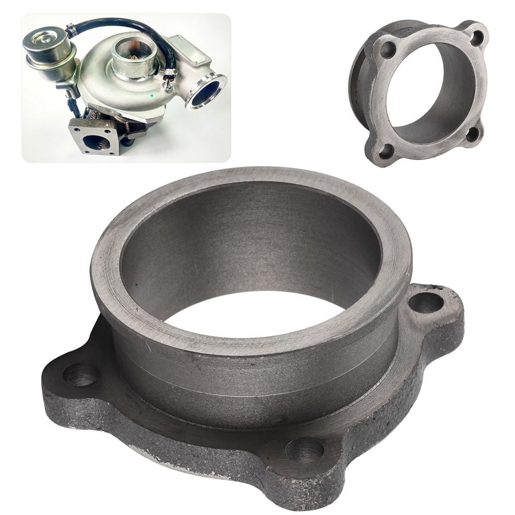 Turbo Charge Exhaust Flange 4 Bolts 2.5in to 2.5in V Band Adapter Universal Car Accessory