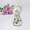 Resin Guard Angel Statue with Night Lights Battery Operated LED Desk Lamp Angel Statue Decors Ornament Collectibles