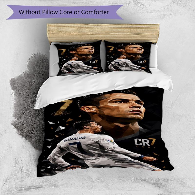 Ronaldo's Dedication: Cr7 Bedding Set, Breathable Duvet Cover with Pillowcases, Soft Bed Linen for Bedroom Home Decoration, Perfect Festival Birthday