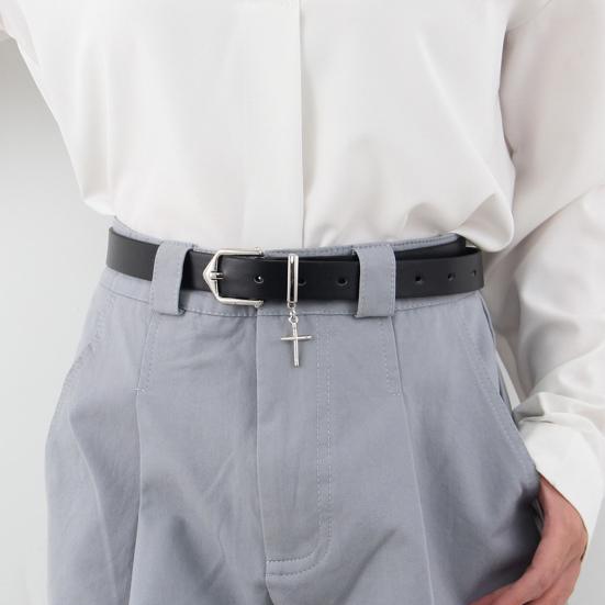 Imitation Leather Waist Belt Multi-Hole Adjustment Pin Buckle Versatile Women Belt Women Men Jeans