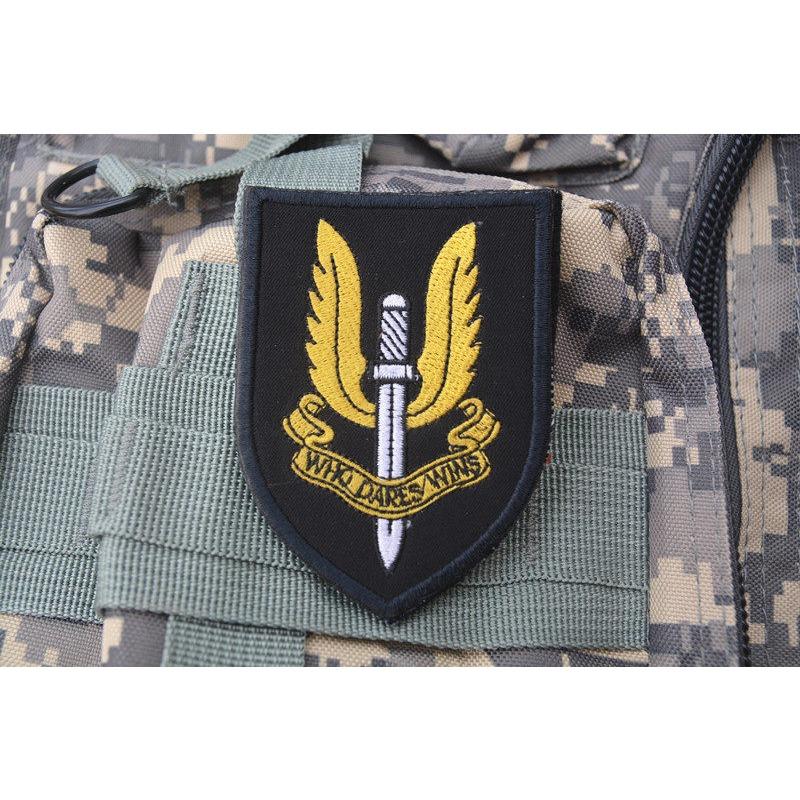 British Airborne Service (SAS) badge, embroidered wool Velcro, armband epaulettes