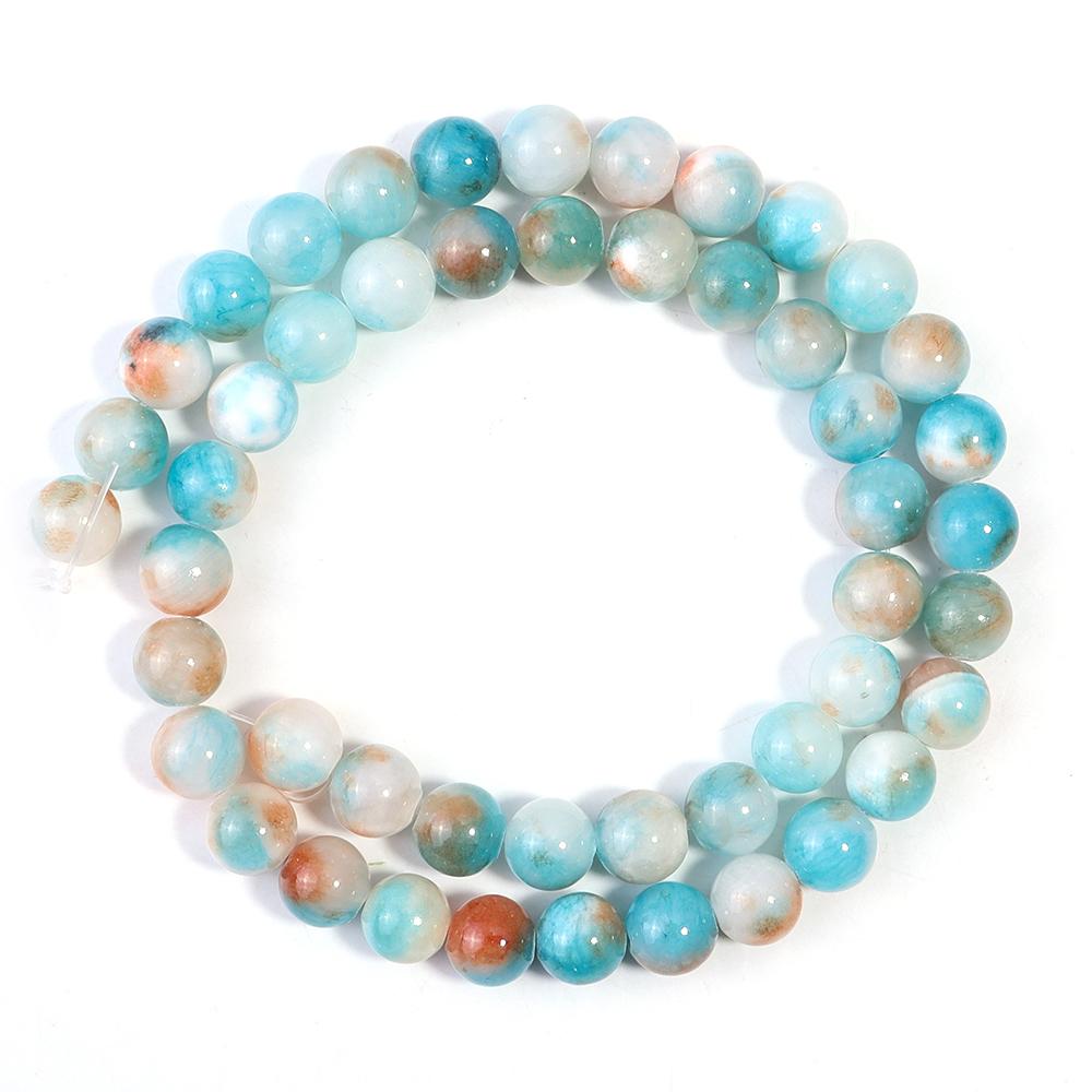 34-90pcs 4-12mm Persian Jade Stone Beads Natural Stone Loose Spacer Beads For Jewelry Making DIY Bracelet Necklace Accessories