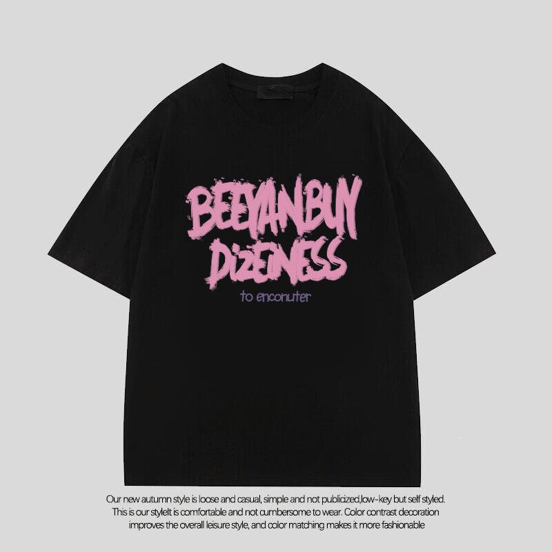 Cotton Short-sleeved T-shirt Women's Loose Original Style New Letter Printing Student T-shirt Ins Women's Fashion