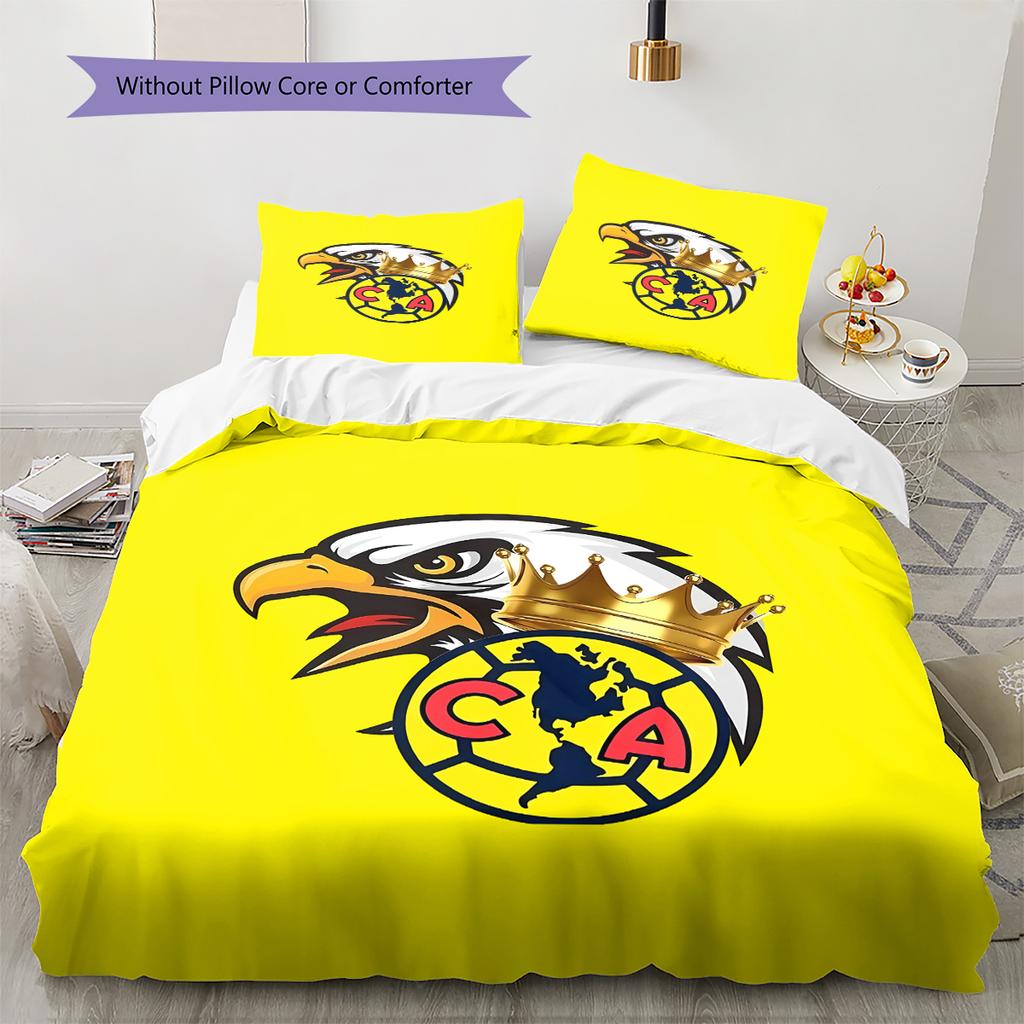 America Football Club Pattern Bedding,Quilt Set Quilt Cover Pillowcase Home Birthday Gift (1 * duvet cover + 2 * pillowcase, without core)