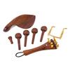 Chinrest Endpin Tailpiece Tuning Pegs Ebony Chin Rest for 4/4 Violin Replacement
