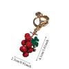 Cartoon Grapes Pendant Car Keyring Fruit Car Keyring Crystal Fruit Grapes Keychain  Backpack Decor
