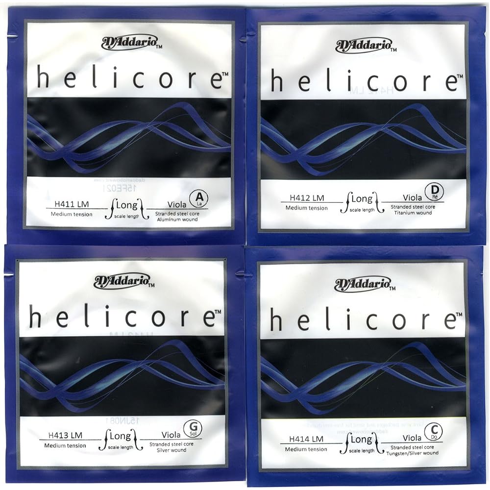 D Addario Helicore String Set A, D, G, and C for Viola (H410LM)