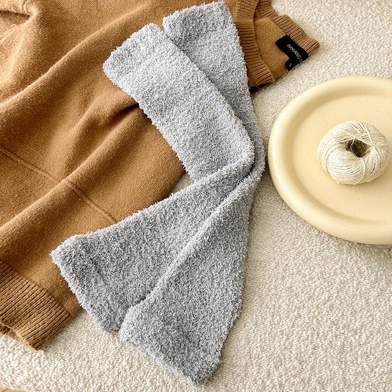 Zimní teplé chrániče kolen a návleky na lýtka - Silné pruhované ponožky z korálového fleecu pro muže a ženy