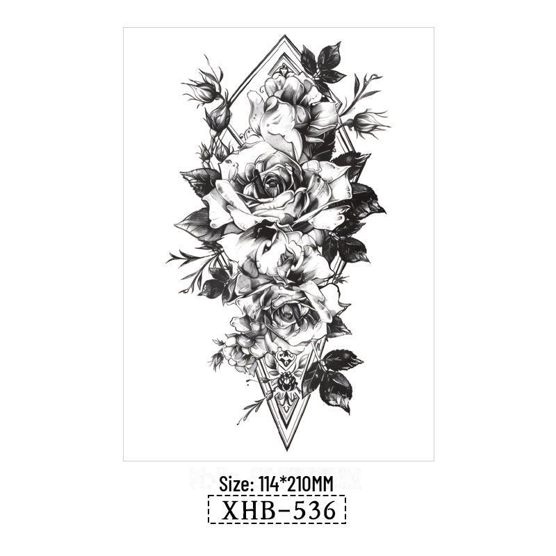 Vattentäta Svarta Djur Halvarm Tatuering Klistermärken