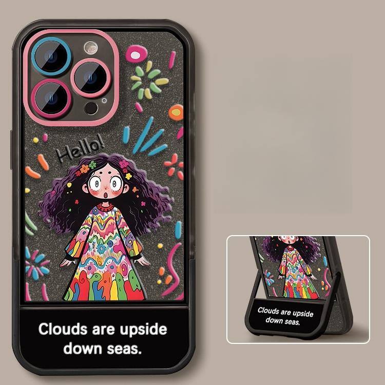 

Красочная девушка с граффити, подходящая для Apple 15, чехол для мобильного телефона Iphone16, невидимый кронштейн 14, силикон 13pro, мультфильм X Redmi Note 12 Pro +