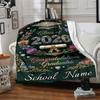 Graduation Celebration 2026 Floral Design Themed Blanket Personalized Name Soft Warm And Versatile For Sofa Bed Office And Travel Machine Washable