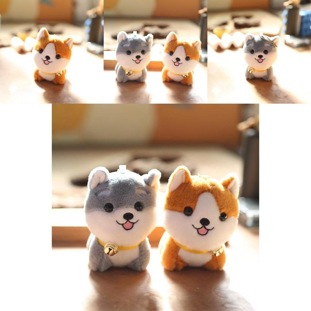 Charming Husky Plush Toy Keychain Fluffy Mini Dog Bag Accessory Soft