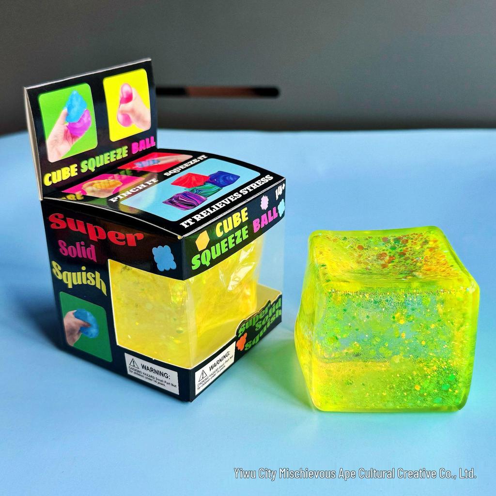 Aurora Sequins Squeeze Cube: Educational Decompression Toy