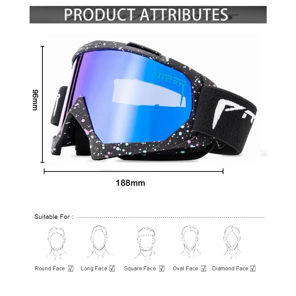 Erkek Kadın Bisiklet Gözlüğü Çift Katmanlı Sünger Spor Motokros Gözlüğü Yarış Kayak Gözlüğü Motosiklet Gözlüğü Rüzgar Koruması