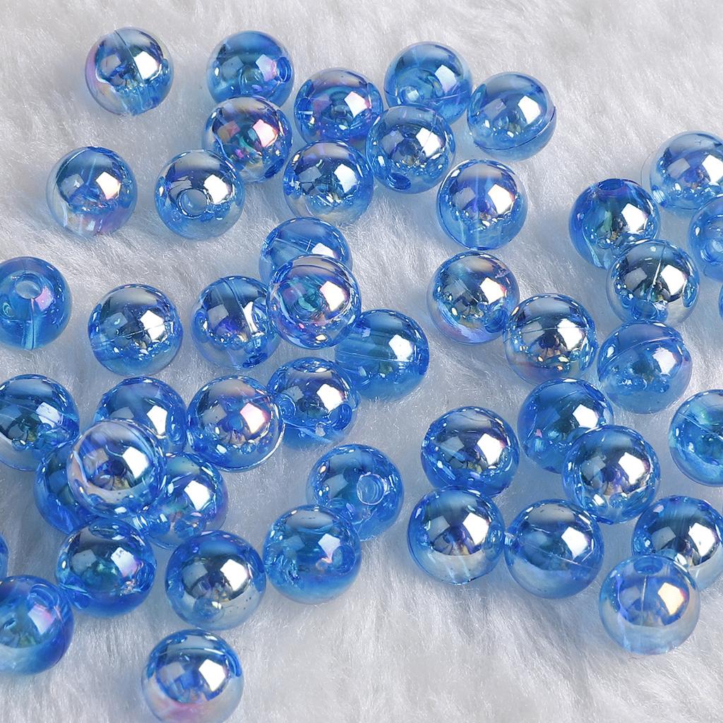500g DIY Fashion Jewelry Accessory 6MM-12MM Acrylic Beads Round Shape 23 Colors Bracelet Department Spac