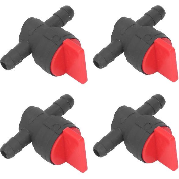 10Pcs Fuel Shut Off Valve, 1/4 Inline Fuel Cut Off Shut Off Valve Gas Fuel Small Engine On Off Fuel Switch Tap for 494768 5091H 5091K 697947 Lawn