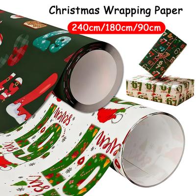 240cm/180cm/90cmx50cm Christmas Wrapping Paper Roll 67 Edition Funny Wrapping Paper Holiday Gift Wrap for Friends and Coworkers